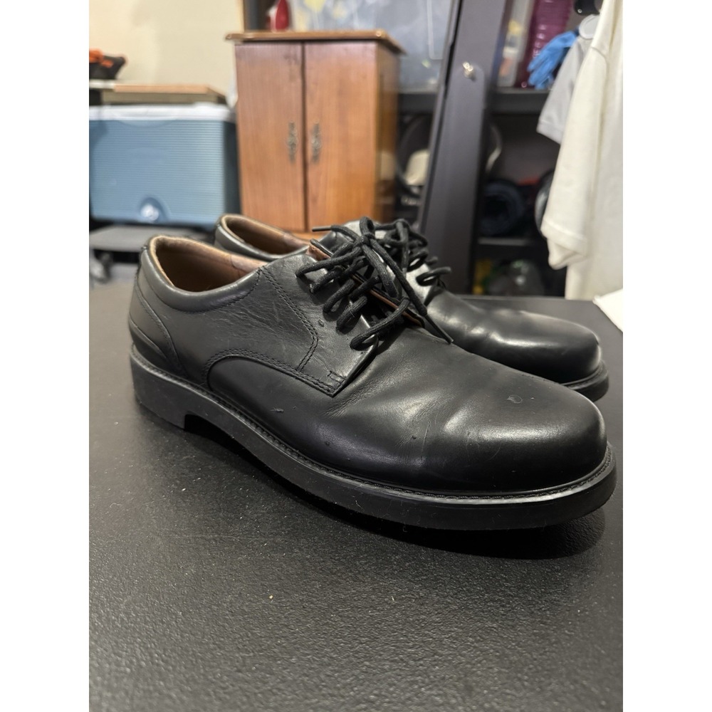 Rockport Black Leather Oxfords Mens Size 11.5 M Casual Lace Up Shoes
